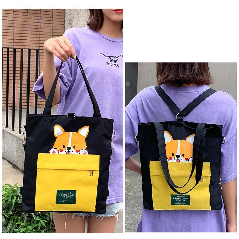 Cute Crossbody Tote Bag with Strap Shiba Inu Akita