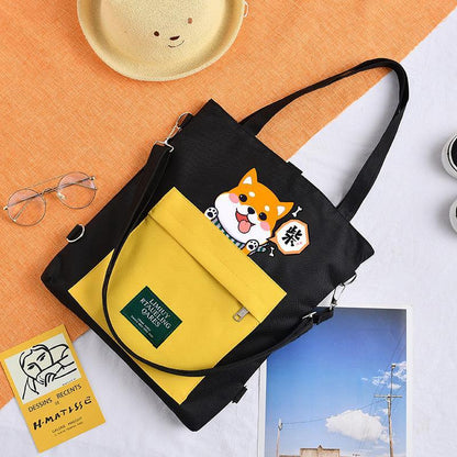 Cute Crossbody Tote Bag with Strap Shiba Inu Akita