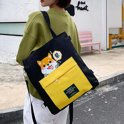 Cute Crossbody Tote Bag with Strap Shiba Inu Akita