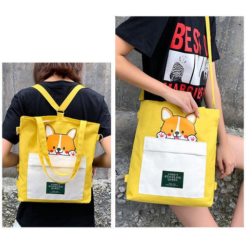 Cute Crossbody Tote Bag with Strap Shiba Inu Akita