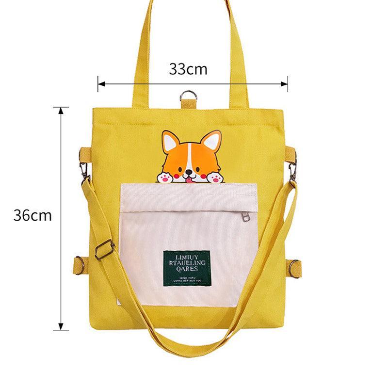 Cute Crossbody Tote Bag with Strap Shiba Inu Akita