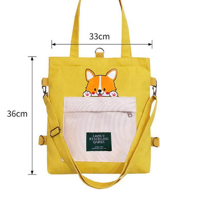 Cute Crossbody Tote Bag with Strap Shiba Inu Akita