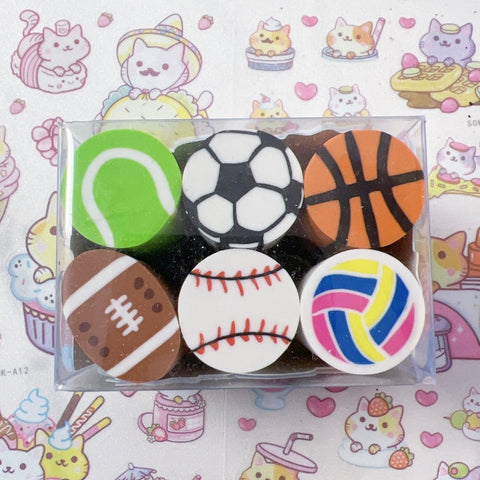 Cute Pencil Erasers for Kids Sushi Dessert Sport Erasers Party Fillers