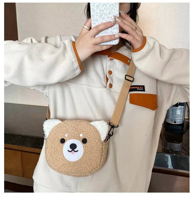 Furry Cartoon Bear Shoulder Bag -Sale