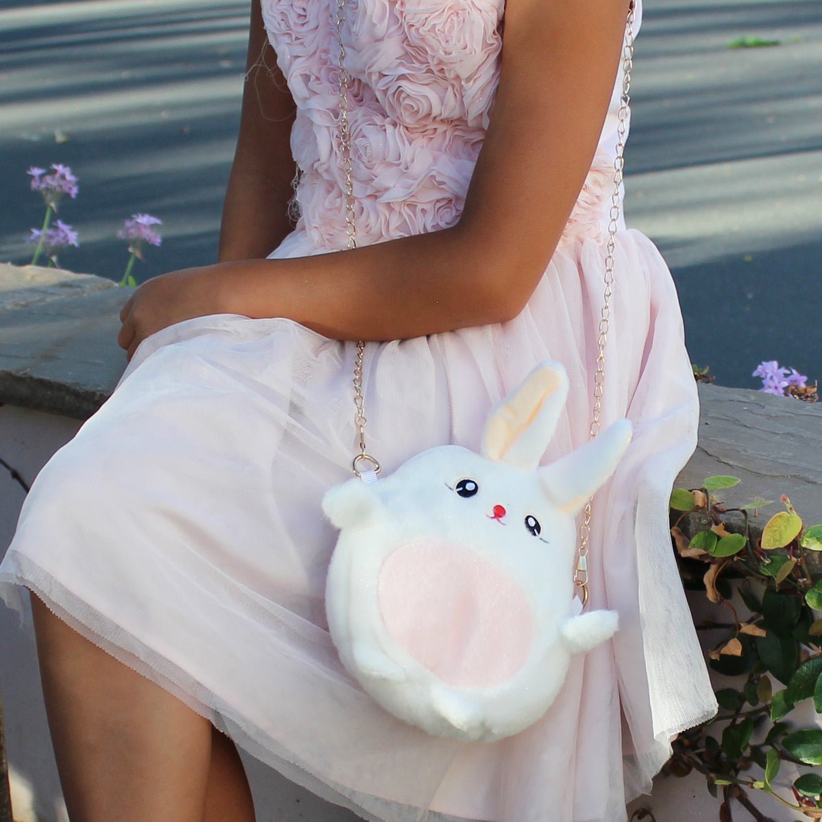 Kawaii Rabbit Plush Purse Crossbody Bag for Girls