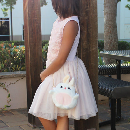 Kawaii Rabbit Plush Purse Crossbody Bag for Girls