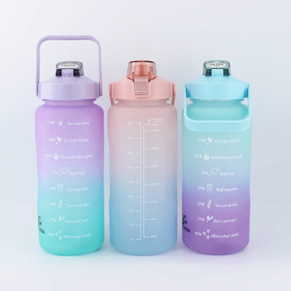 Large Half Gallon 64 OZ Water Bottle with Straw