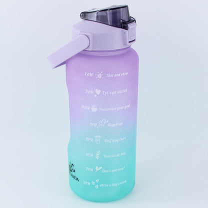 Large Half Gallon 64 OZ Water Bottle with Straw