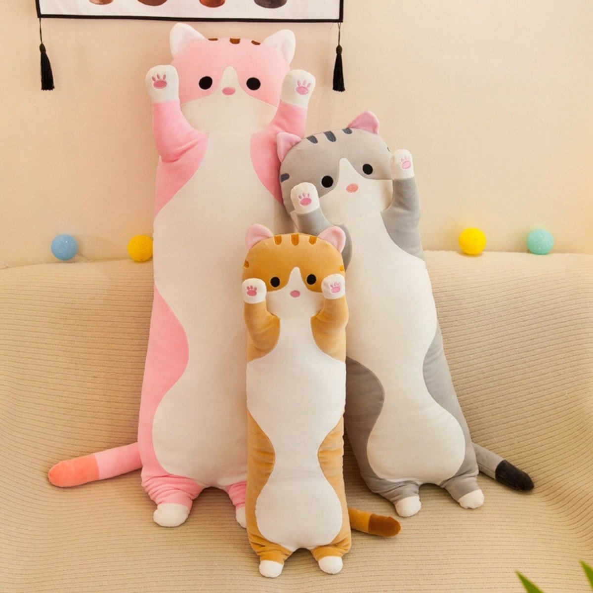 Long Cat Pillow Plush