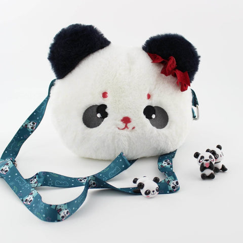 Panda Crossbody Plush Bag Purse Kawaii Cartoon Purse for Girls