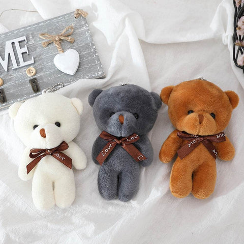 Petite Soft Stuffed Animal Teddy Bear Doll Charm Pendant