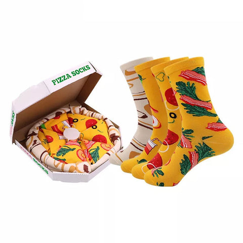 Novelty Funny Socks Pizza Socks Box