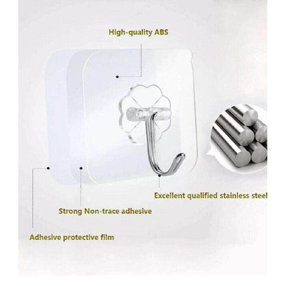 Self Adhesive Wall Hooks Heavy Duty Seamless Sticky Hook Hangers