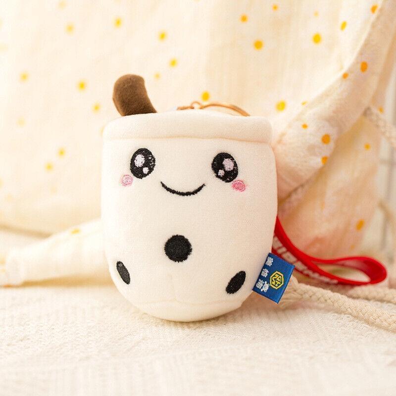 Squishmallow Keychains 3 pcs Cute Boba Cup Shape Plush Keyring