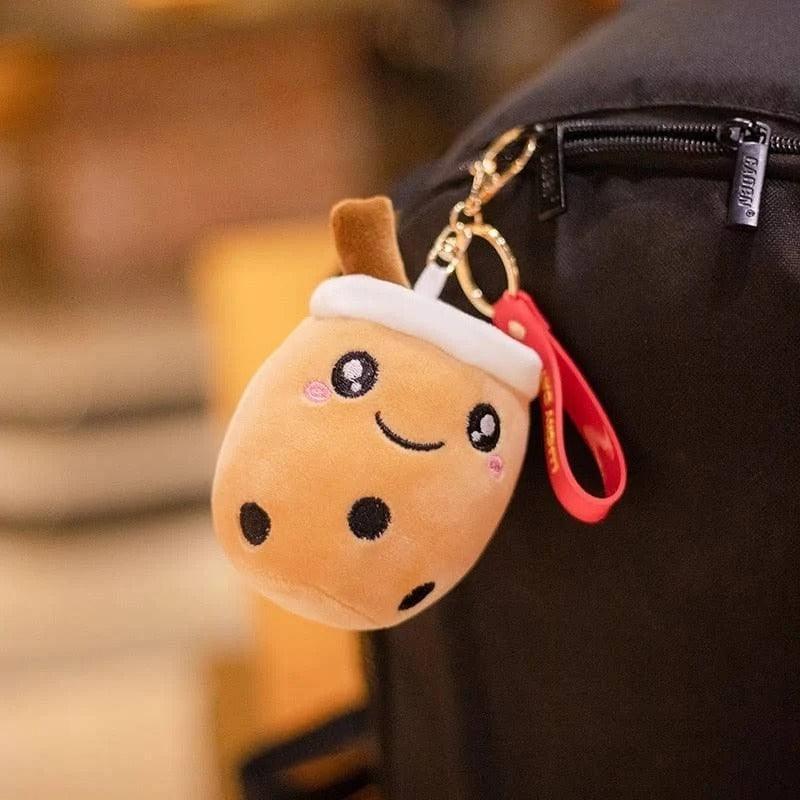 Squishmallow Keychains 3 pcs Cute Boba Cup Shape Plush Keyring