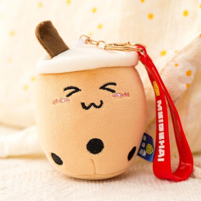 Squishmallow Keychains 3 pcs Cute Boba Cup Shape Plush Keyring