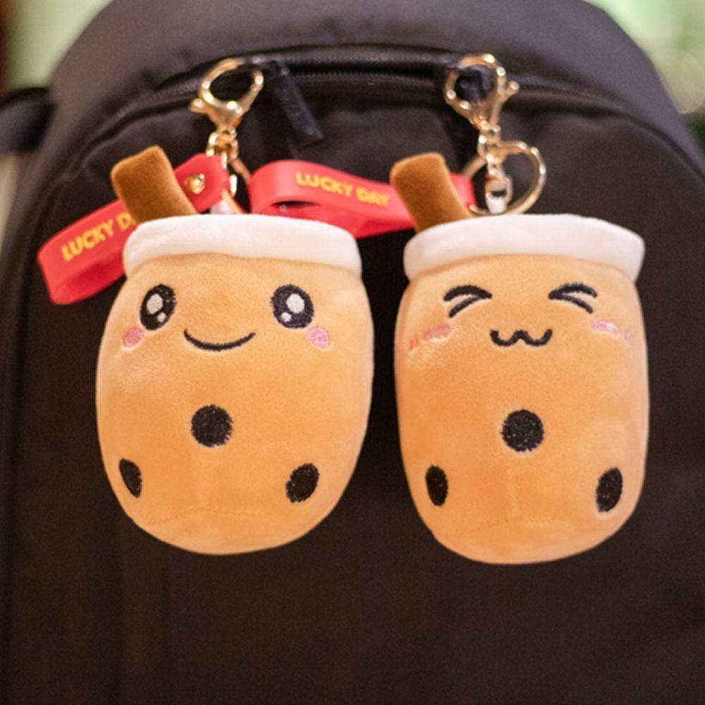 Squishmallow Keychains 3 pcs Cute Boba Cup Shape Plush Keyring