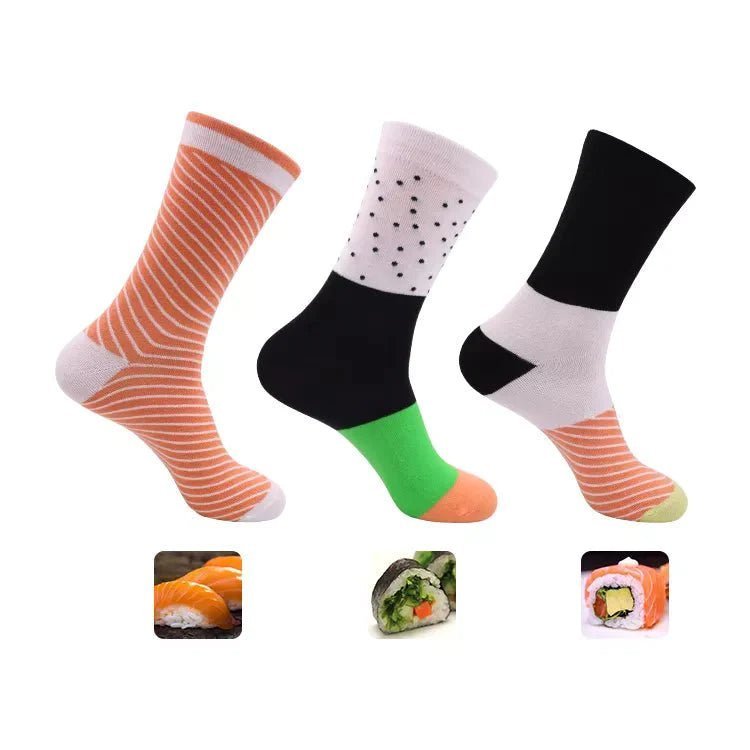 Sushi Inspired Socks Box Novelty Cool Funny Socks 3 Pairs