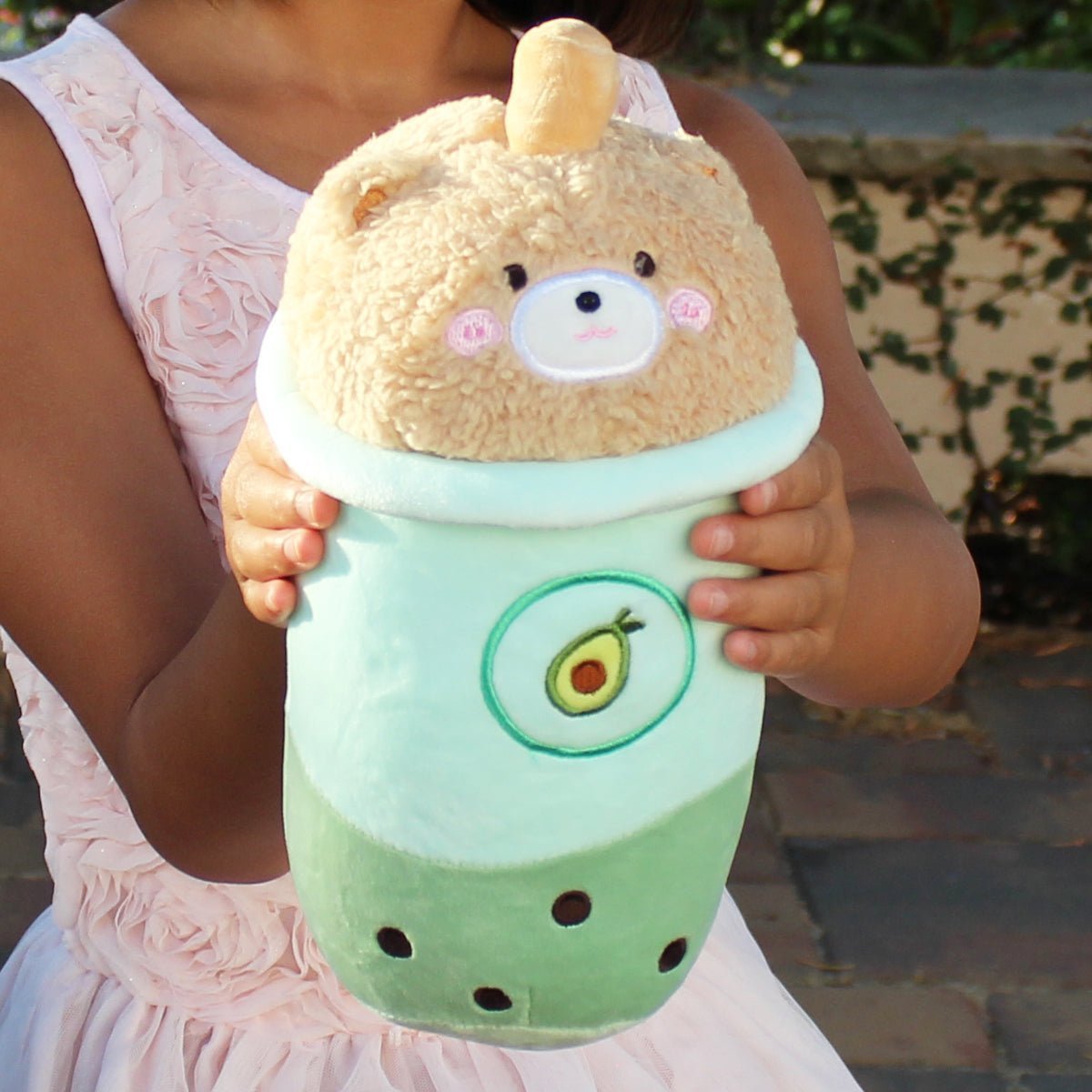 Teddy Bear Boba Pillow Plush