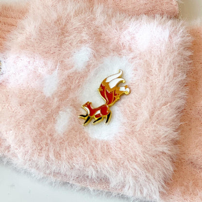 Three Tailed Red Fox Pin