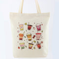 Tote Bag Boba Tote Combo with a Boba Keychain