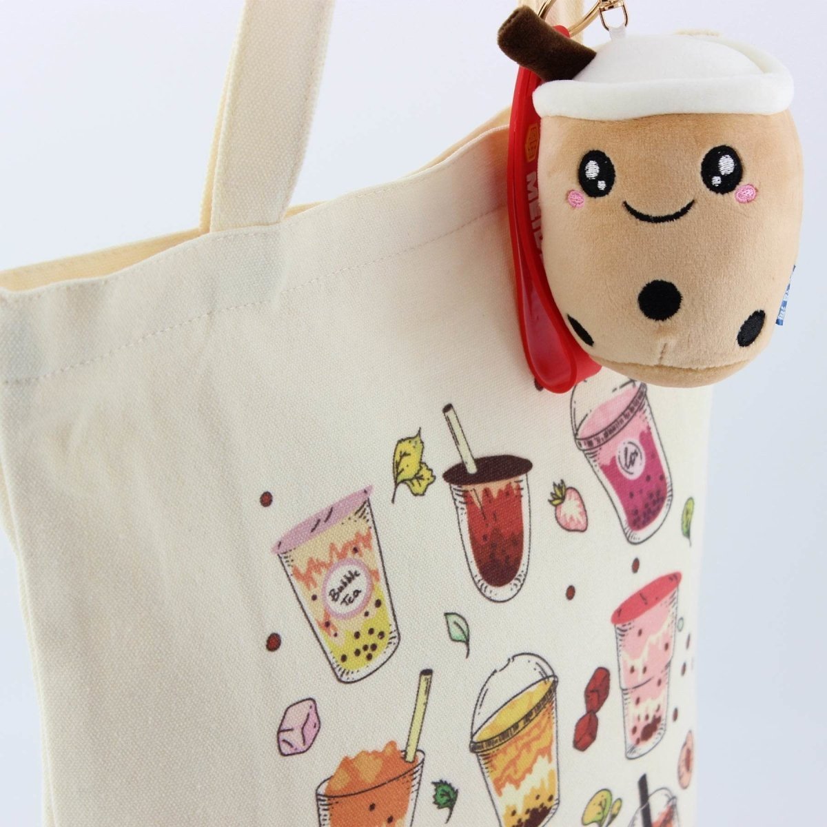 Tote Bag Boba Tote Combo with a Boba Keychain