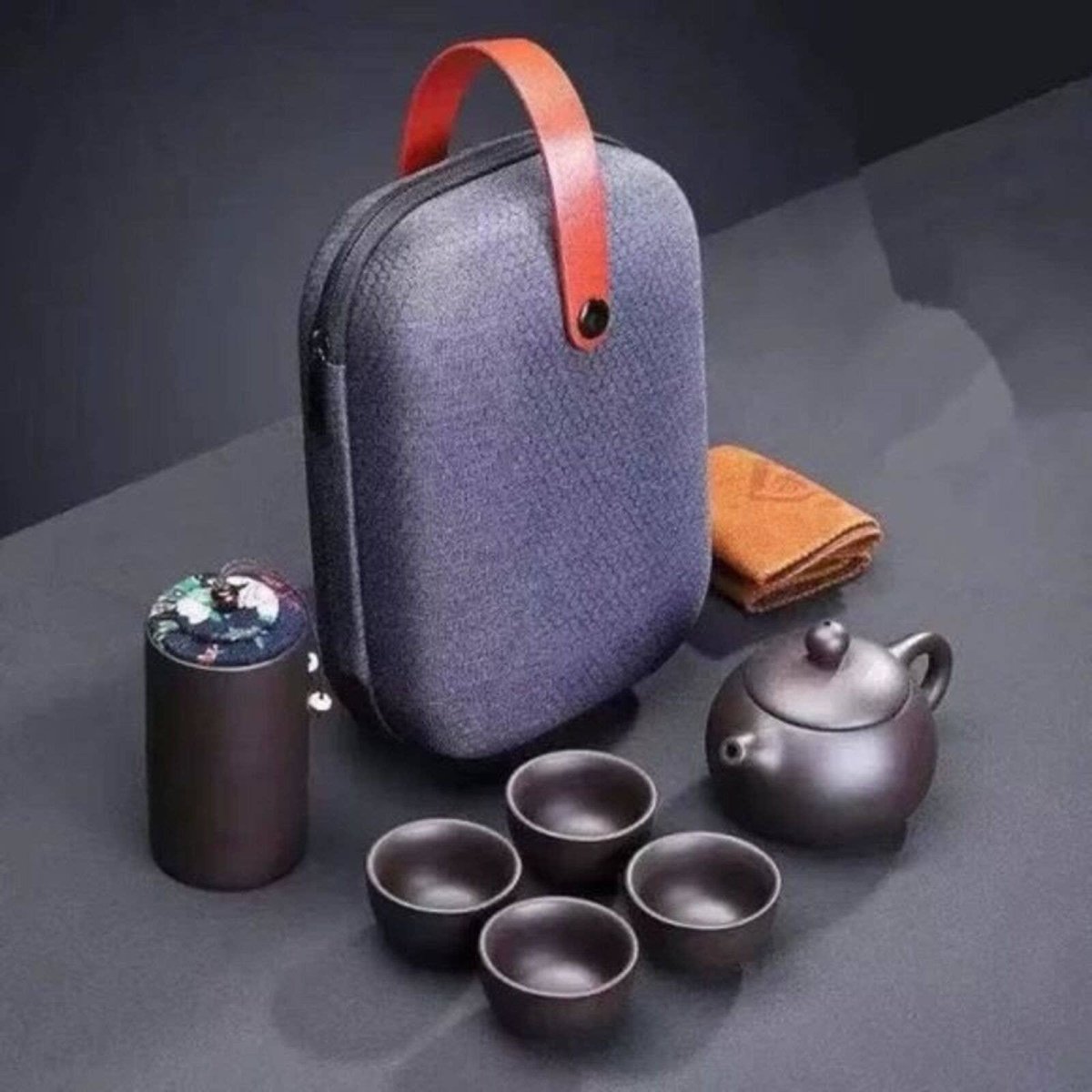 Traditional Chinese Tea Set with Travel Case