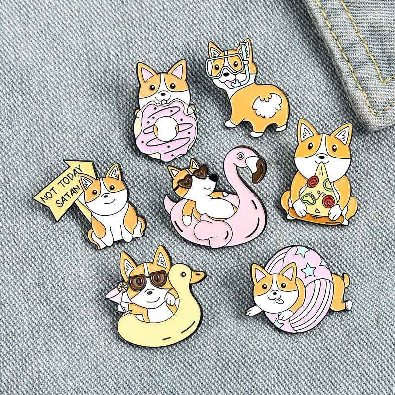 Adorable Corgi Lapel Pin for Dog Lovers and Pin Collectors
