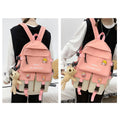 Backpacks for Teenage Girls Multiple Pockets Adjustable Shoulder Straps and Decorative Badges Student Bookbag