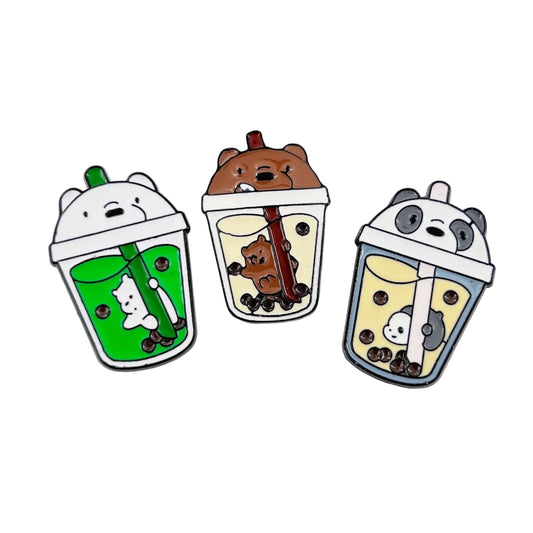 Boba Pin Bubble Tea Cup Shape Enamel Pin