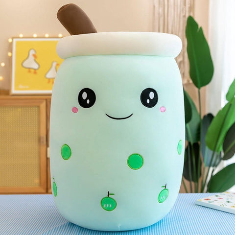 Boba Plush Cute Soft Bubble Tea Stuffed Animal Toy - Most Loved Boba Tea Plush, 30cm green color boba plush