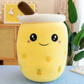 Boba Plush Cute Soft Bubble Tea Stuffed Animal Toy - Most Loved Boba Tea Plush, 30cm yellow color boba plush.