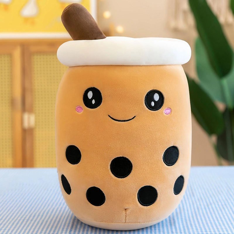 Boba Plush Cute Soft Bubble Tea Stuffed Animal Toy - Most Loved Boba Tea Plush, 30cm brown boba plush