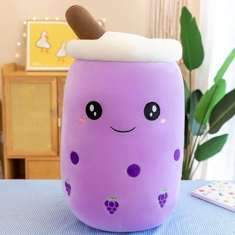 Boba Plush Cute Soft Bubble Tea Stuffed Animal Toy - Most Loved Boba Tea Plush, 30cm purple color boba plush