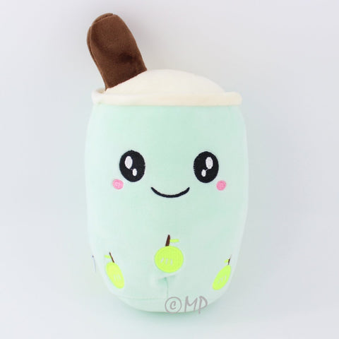 Boba Plush Cute Soft Bubble Tea Stuffed Animal Toy - Most Loved Boba Tea Plush, 25cm green color boba plush