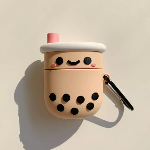 Boba Tea Airpods Case Silicone Shock Proof Full Cover