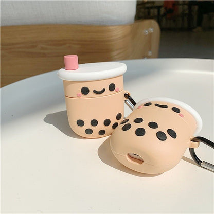 Boba Tea Airpods Case Silicone Shock Proof Full Cover