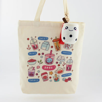 Boba Tote Bag Light Weight Canvas Large Tote Bag