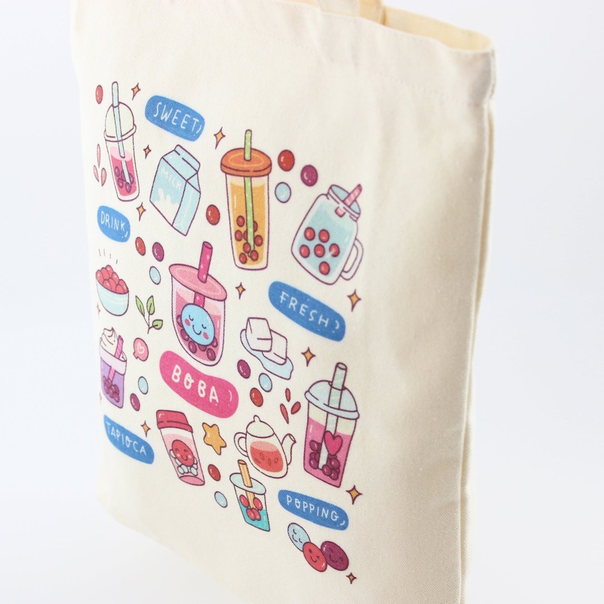 Boba Tote Bag Light Weight Canvas Large Tote Bag