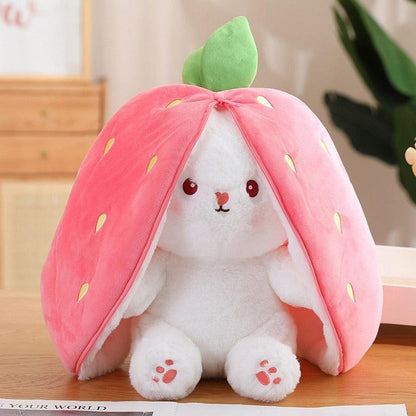 Bunny Plush Strawberry Stuffed Animal Carrot Rabbit Plushie Toy