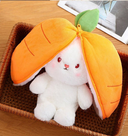 Bunny Plush Strawberry Stuffed Animal Carrot Rabbit Plushie Toy