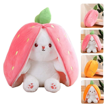 Bunny Plush Strawberry Stuffed Animal Carrot Rabbit Plushie Toy