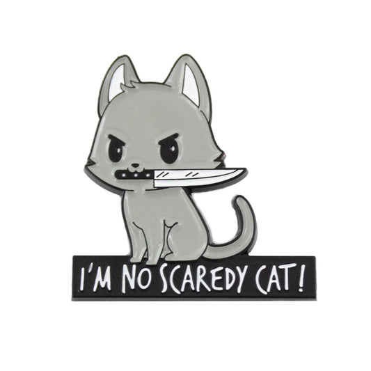 Cat Knife Enamel Pin