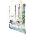 Cat Tote Bag Two Side Printed Flannel Fabric Material Women Shoulder Bag