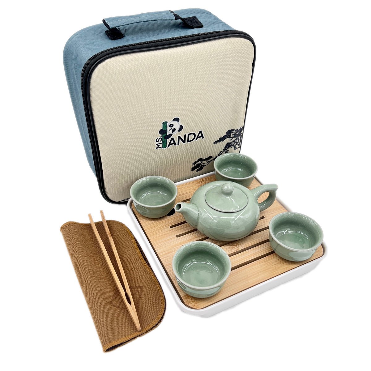 Ceramic Tea Set with Travel Case