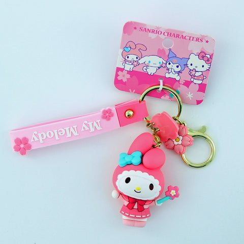 Cute Anime Sanrio Keychains Kawaii Keyring Merchandise Gifts for Friends