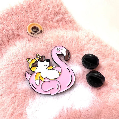 Cute Dog Corgi Enamel Pins