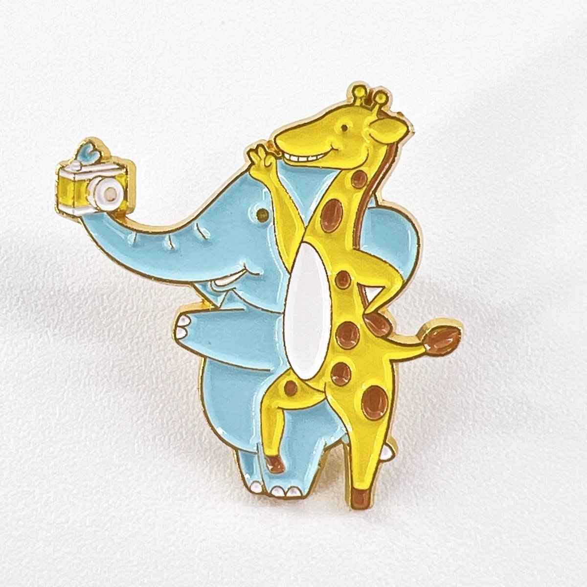Cute Elephant Selfie Pins – Quirky Accessories for Animal Lovers
