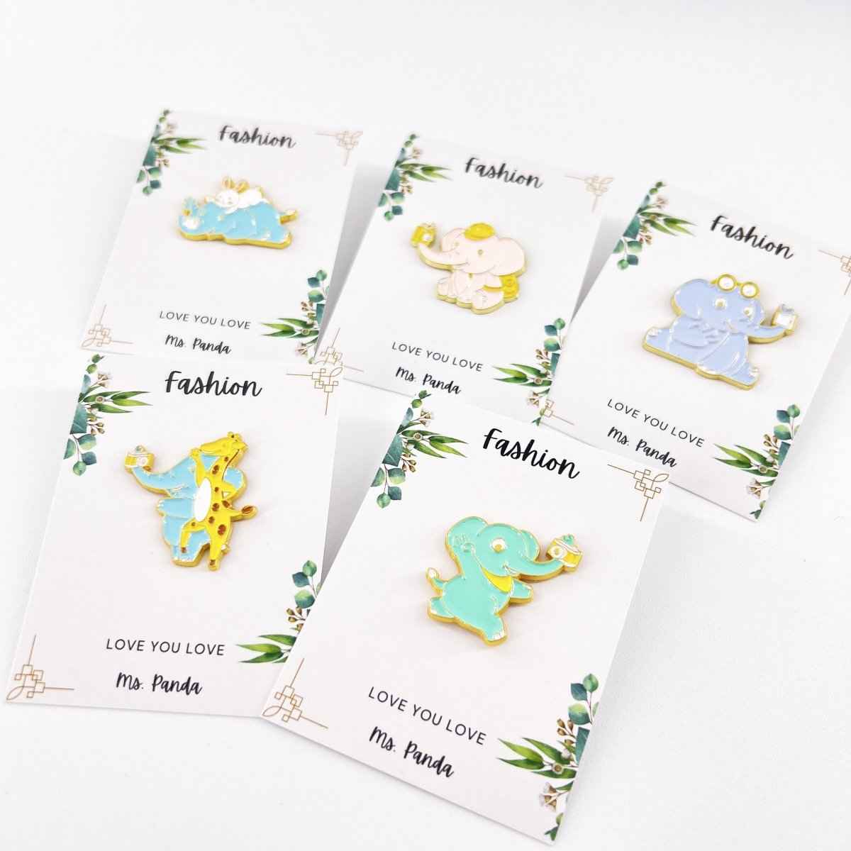 Cute Elephant Selfie Pins – Quirky Accessories for Animal Lovers
