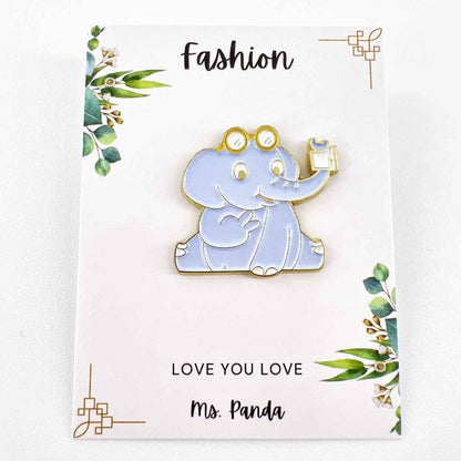 Cute Elephant Selfie Pins – Quirky Accessories for Animal Lovers